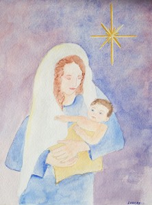 Christ, Our Greatest Gift, watercolor