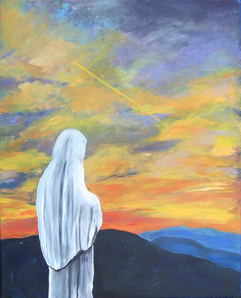 Queen of Peace, Apparition Hill, Acrylic on Canvas